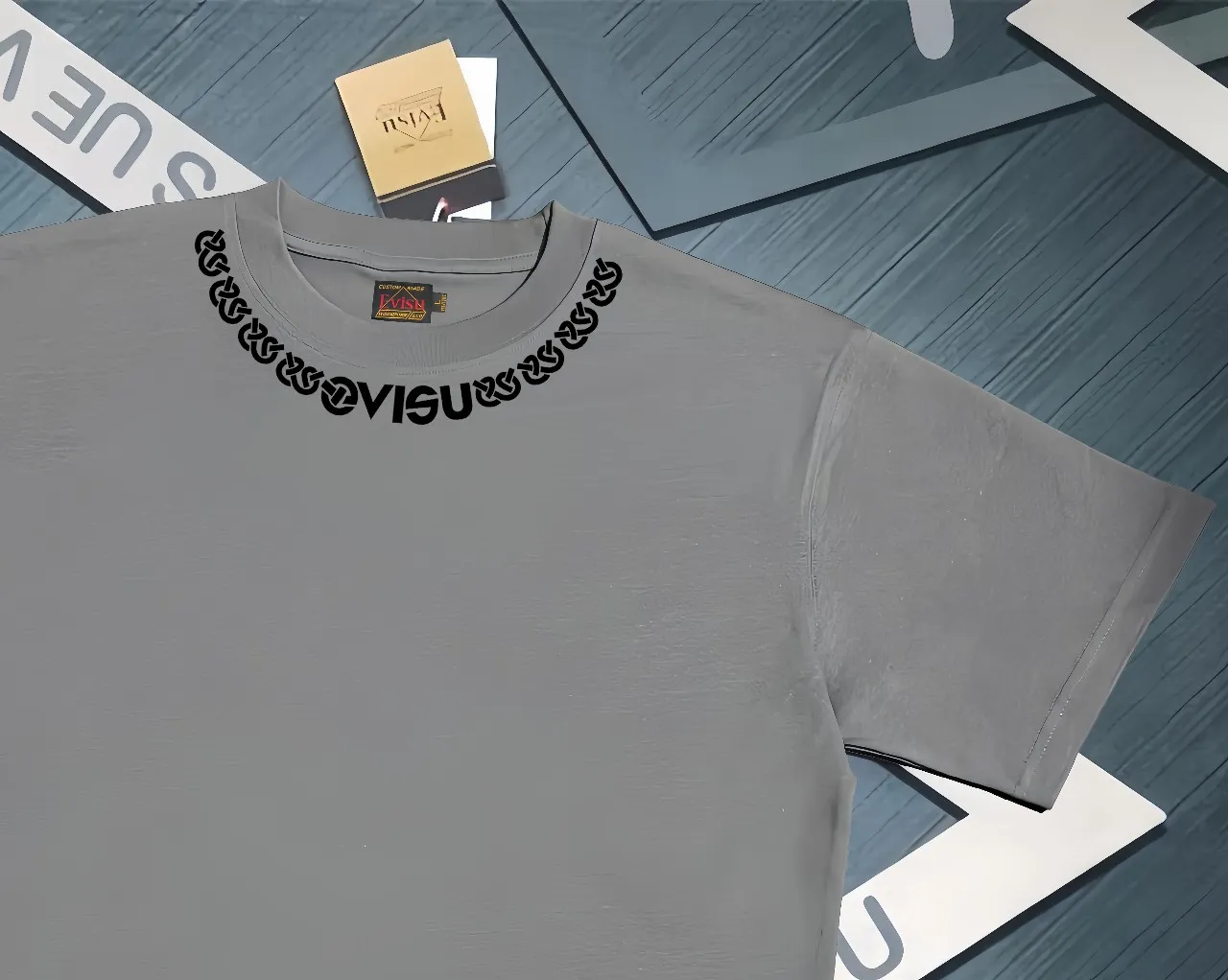 Evisu 2025New Arrival T ⚠ Quality⚠ Same Style T 。 ，Black S-XXL，White S-XXL，Gray M-XXL，Red S-XXL， Red M-XXL
